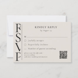 Resposta de Casamento Minimalista Preto e Marfim M