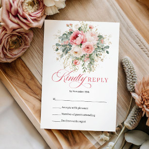 Resposta de Casamento Minimalista Romântico Boêmio