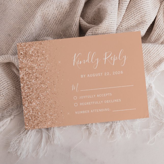 Resposta de Casamento Moderno com Borda de Brilho  (Criador carregado)