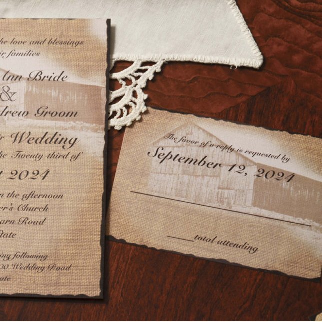 Resposta de Casamento Rustic Barn (Criador carregado)