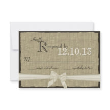 Resposta de Casamento Rustic e Burlap