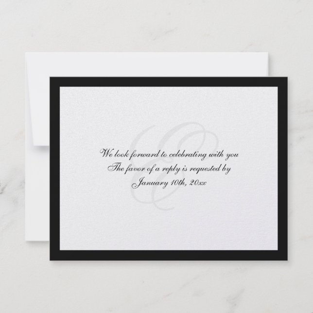 Resposta de casamento tradicional com brilho de bo (Frente)