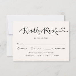 Resposta de Casamento Tradicional com Letra Modern