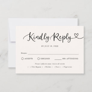 Resposta de Casamento Tradicional com Letra Modern