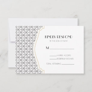 Resposta de Casamento vintage Preto e Branco da Ar