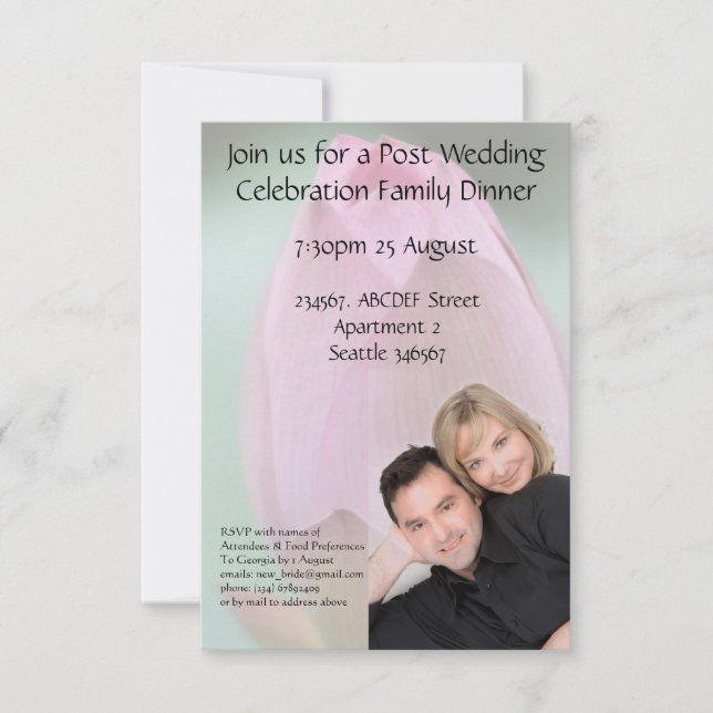 Resposta de celebração de casamento com flor de ló (Frente)