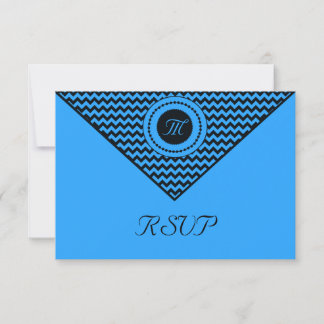 Resposta de Convite Chevron Azul Escuro
