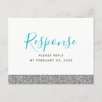 Resposta de Convite com Brilho Prateado e Diversão