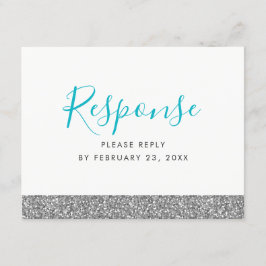 Resposta de Convite com Brilho Prateado e Diversão