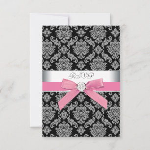 Resposta de damasco rosa e preto