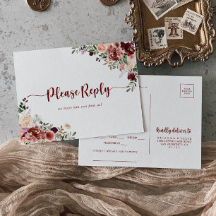 Resposta de Escolha de Menu Floral de Verão Rústic
