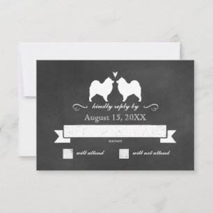 Resposta de RSVP de Casamento com Silhuetas de Sam