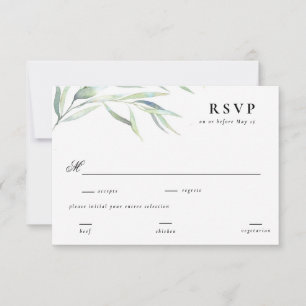 Resposta de RSVP de Casamento com Vegetação Exuber