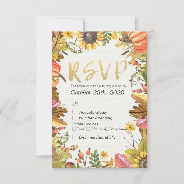 Resposta de RSVP de Casamento de Mapeamento de Out (Frente)
