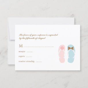 Resposta de RSVP de Casamento de Praia de Sandals