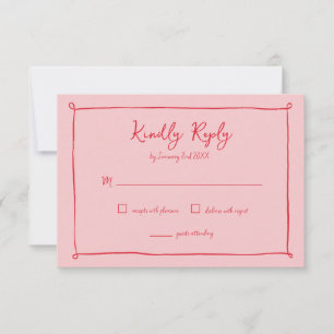 Resposta de RSVP de Casamento de Quadros Redesenha