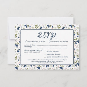 Resposta de RSVP de Casamento Floral de Primavera 