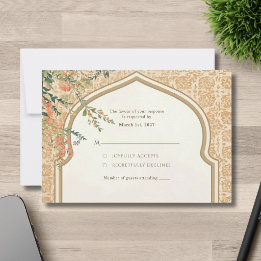 Resposta de RSVP de Casamento Floral Pêssego da Me