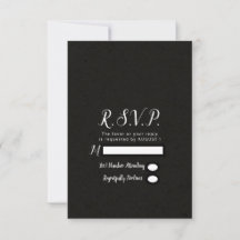 Resposta de RSVP de Casamento Minimalista Chic Pre