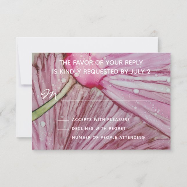 Resposta de RSVP de Casamento Turquesa e Lavanda (Frente)