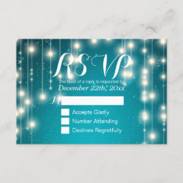 Resposta de RSVP de Casas de Turquesa Elegante