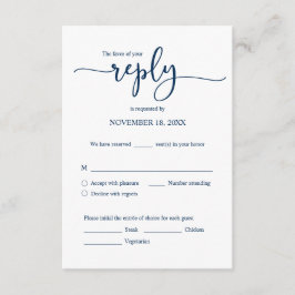 Resposta de RSVP de Convite de Casamento, opções d