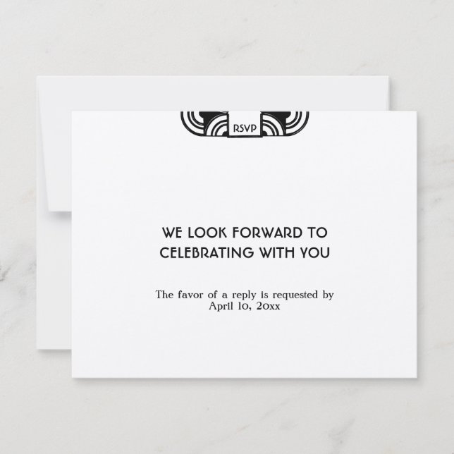 Resposta de RSVP de fechamento de casamento em fel (Frente)