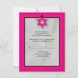 Resposta de RSVP do Bat Mitzvah, Tecido Elegante r