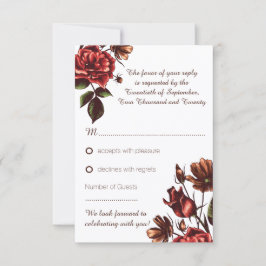 Resposta de RSVP Floral de Outono e Caída