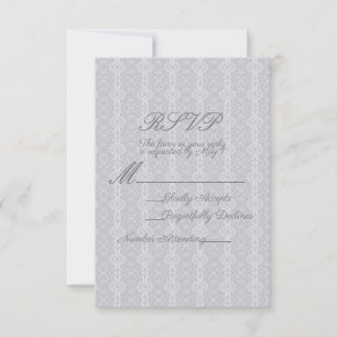 Resposta de RSVP Minimalista Elegante com Renda Vi