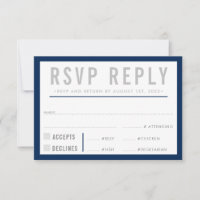 RESPOSTA DE RSVP moderna ousada menino azul marinh