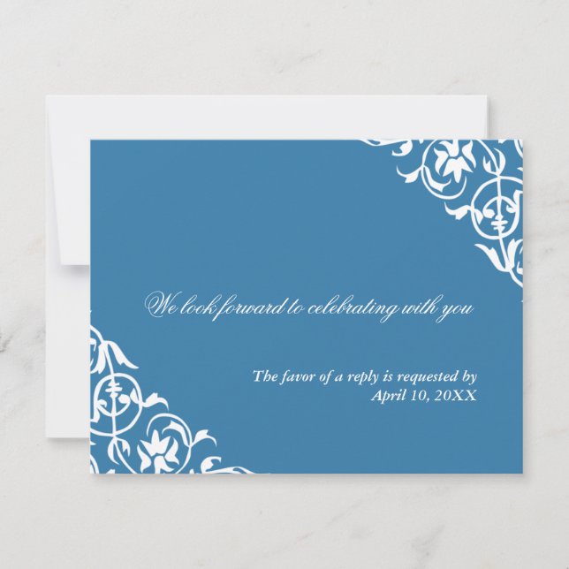 resposta de RSVP para cartão de casamento com cant (Frente)