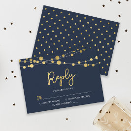Resposta de RSVP para Cordas de Luzes Azuis Elegan