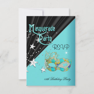 Resposta de RSVP para Festa de Aniversário Máscara