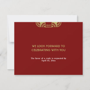 Resposta de RSVP para invólucro de casamento com d