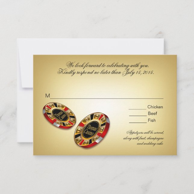 Resposta de RSVP VIP de Las Vegas | vermelho (Frente)