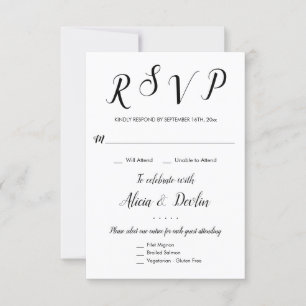 Resposta de Seleção de Menu de Entrada RSVP 3