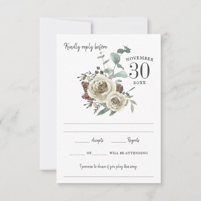 Resposta de Woodsy Rosa Watercolor (Frente)