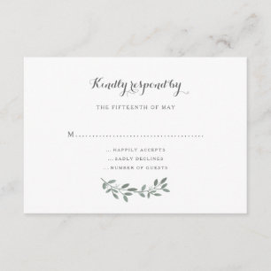 Resposta elegante RSVP da série do casamento do