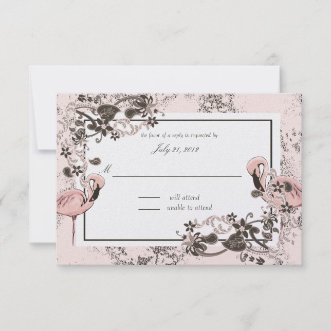 Resposta Flamingo Bat Mitzvah Rosa (Frente)