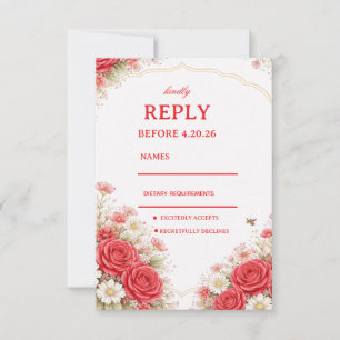 Resposta Floral Rosa Vermelho