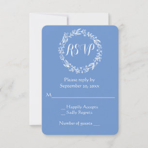 Resposta Floral RSVP Centáurea Azul Festa de Casam