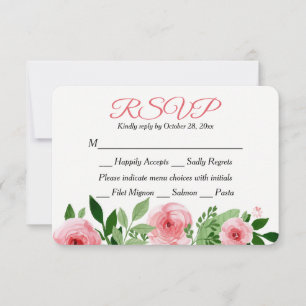 Resposta Floral RSVP Rosa Água Pintada Flor