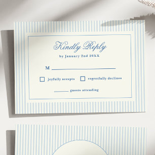 Resposta Formal de Azul Francês Listrado Préppy