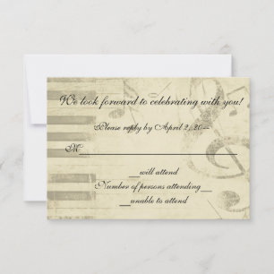 Resposta musical do convite RSVP do casamento do