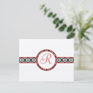 Resposta Negra De Casamento De Trim Vermelho Branc