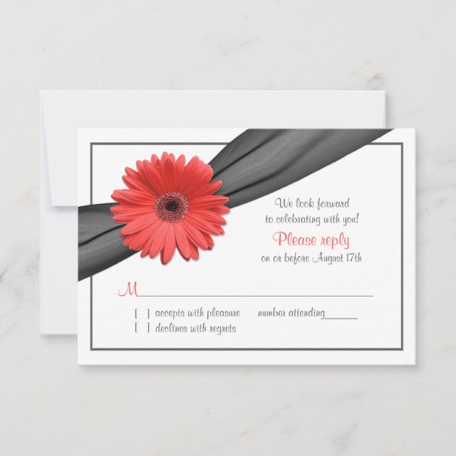 Resposta para Casamento Coral Gerber Daisy Fita Ci (Frente)