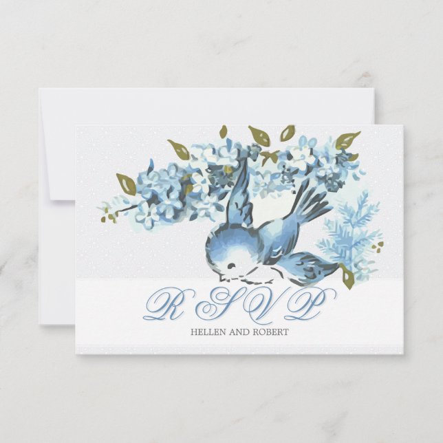 Resposta para Casamento de Inverno com Pássaros Az (Frente)