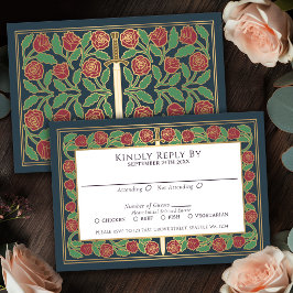 Resposta para Casamento Real Espada Floral Dourada