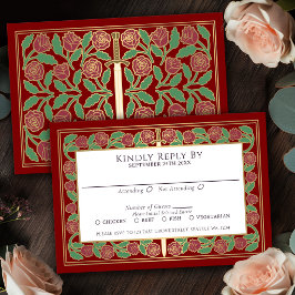 Resposta para Casamento Real Espada Floral Dourado